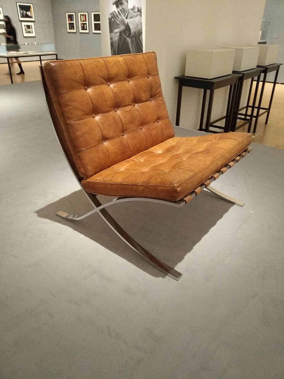 Barcelona chair, in a Guggenheim Bilbao expo about the 1920's