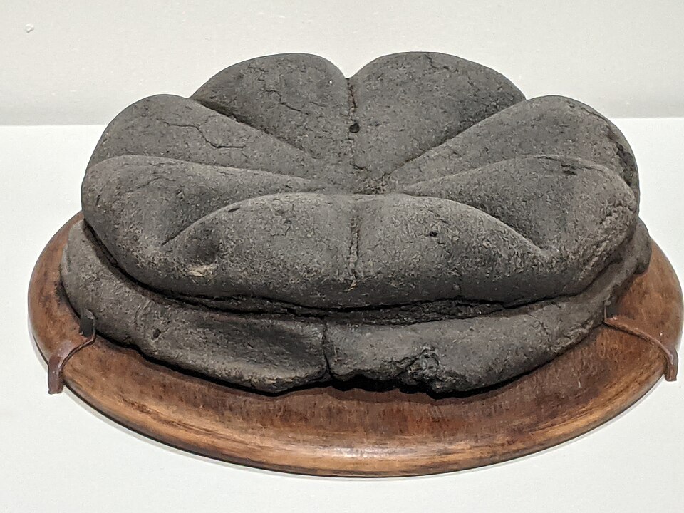 Carbonized bread from Pompeii