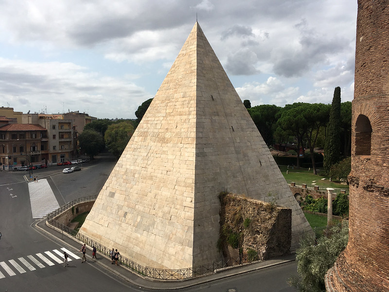 The Pyramid of Cestius in Rome